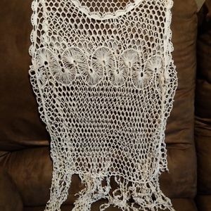 Iris crochet beach cover up